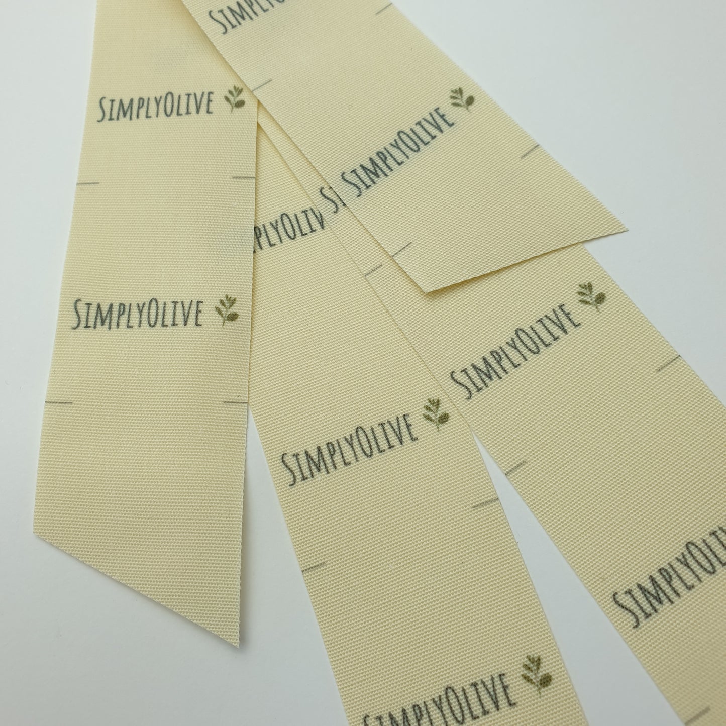 ~UNBLEACHED POLYESTER COTTON - PERMANENT PRINT - FABRIC LABELS