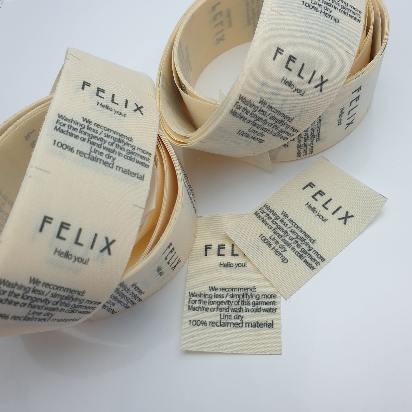 ~LIGHTWEIGHT POLYESTER COTTON - PERMANENT PRINT - FABRIC LABELS