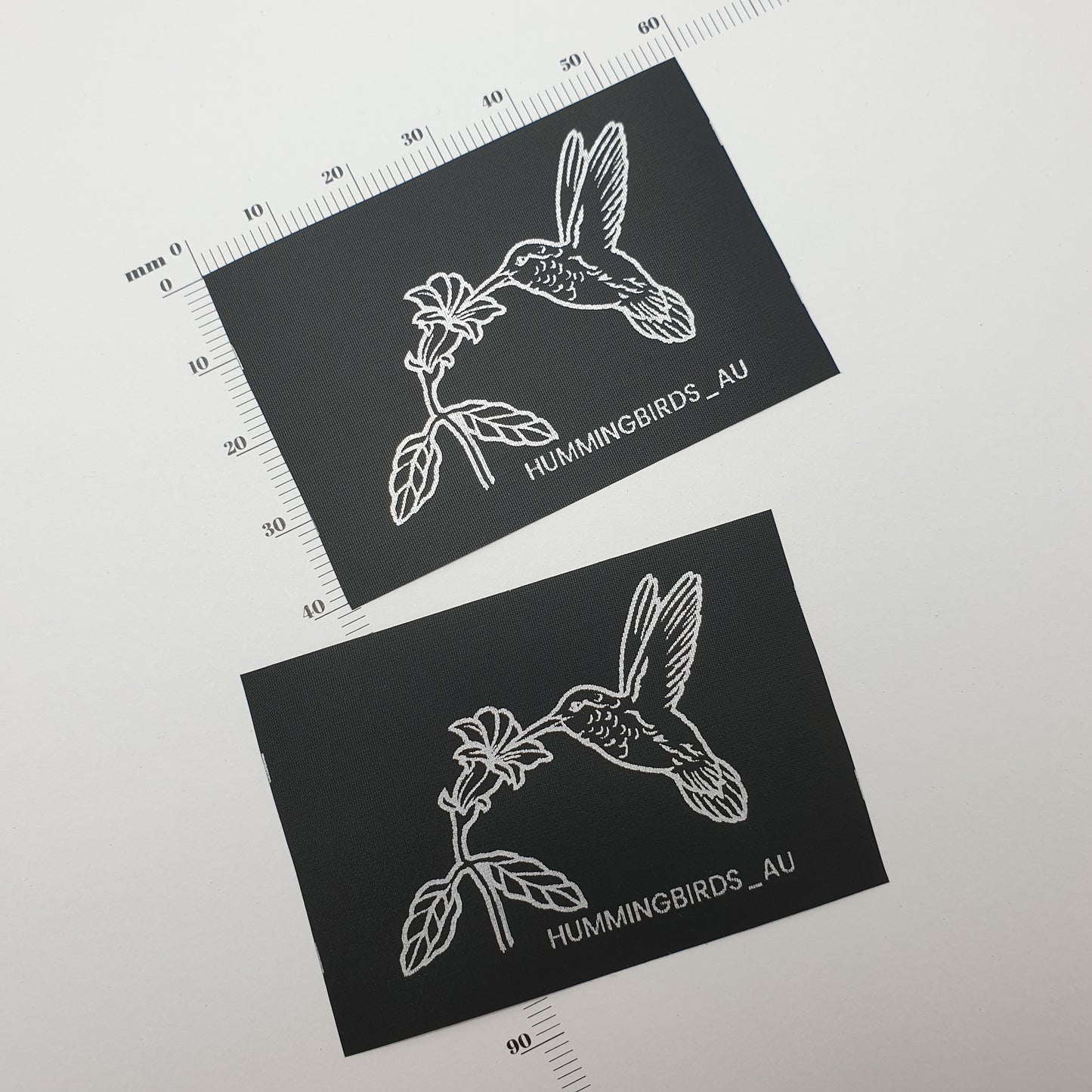 ~BLACK POLY TAPE - STANDARD PRINT - FABRIC LABELS