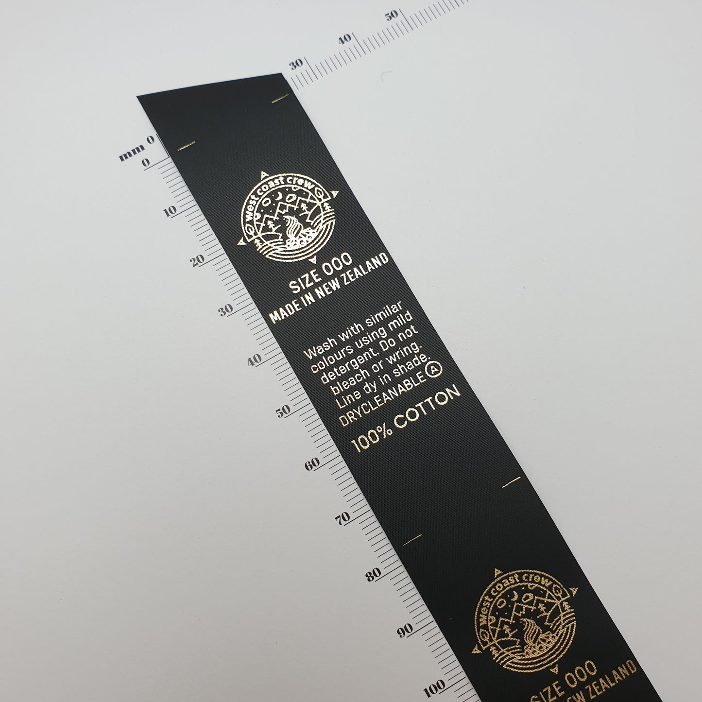 ~BLACK POLY TAPE - STANDARD PRINT - FABRIC LABELS
