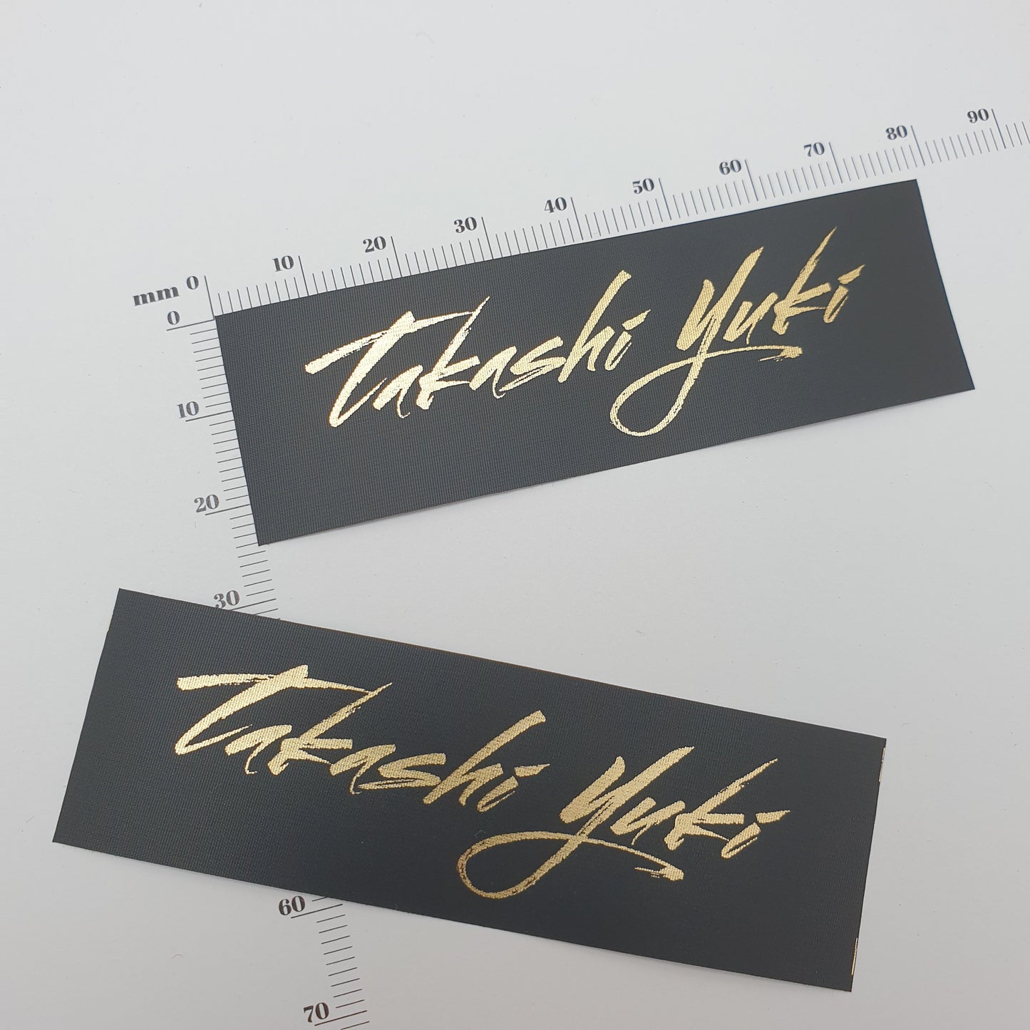 ~BLACK POLY TAPE - STANDARD PRINT - FABRIC LABELS