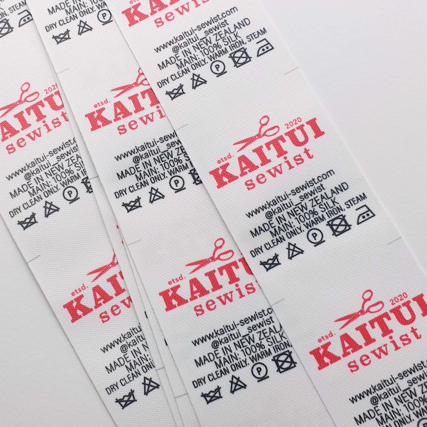 ~SOFT TWILL - PERMANENT PRINT - FABRIC LABELS