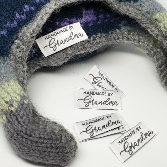 HANDMADE BY GRANDMA - WOVEN LABELS