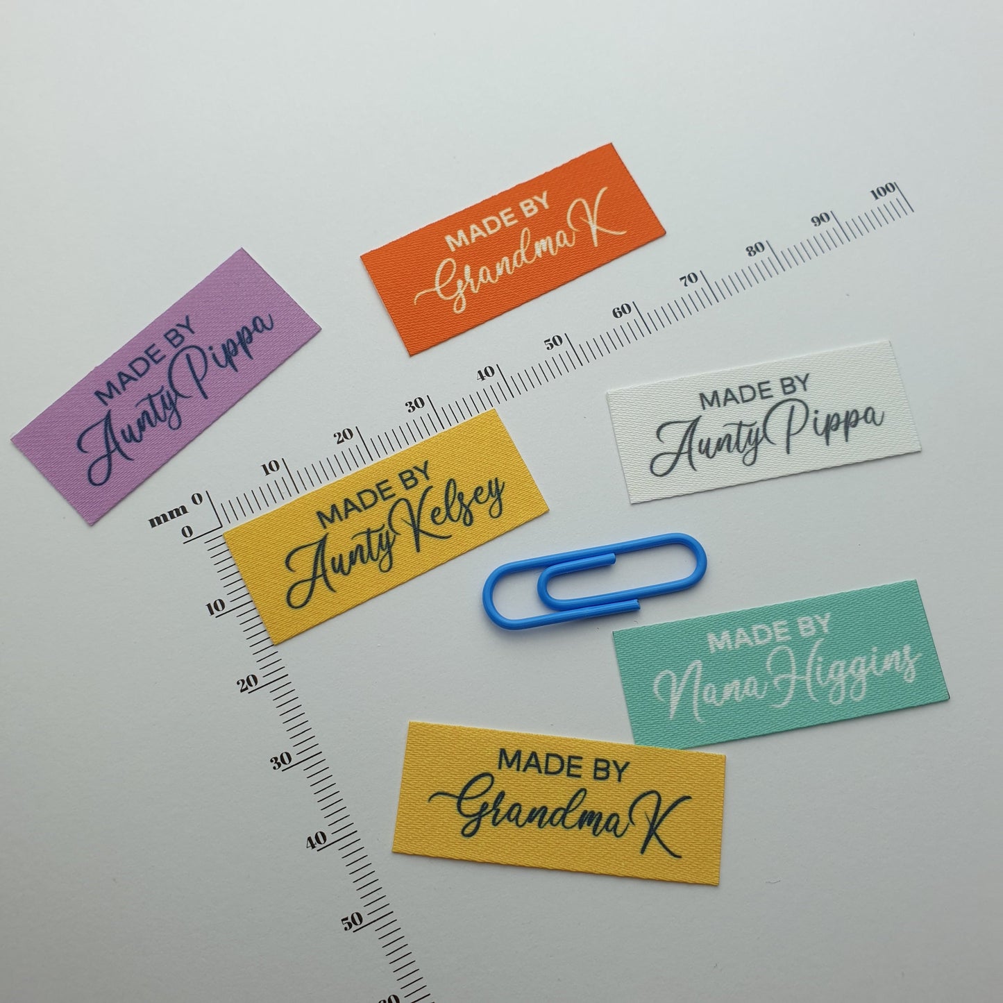 ~SOFT TWILL - PERMANENT PRINT - FABRIC LABELS