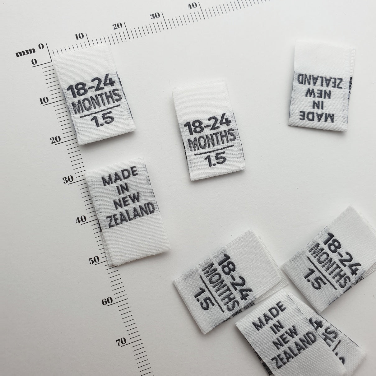SIZE PIPS - WOVEN LABELS