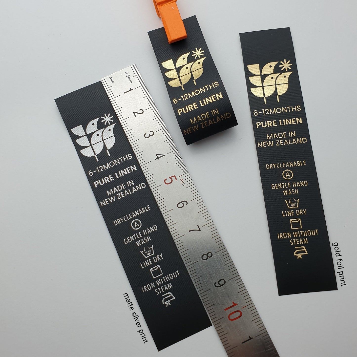 ~BLACK POLY TAPE - STANDARD PRINT - FABRIC LABELS